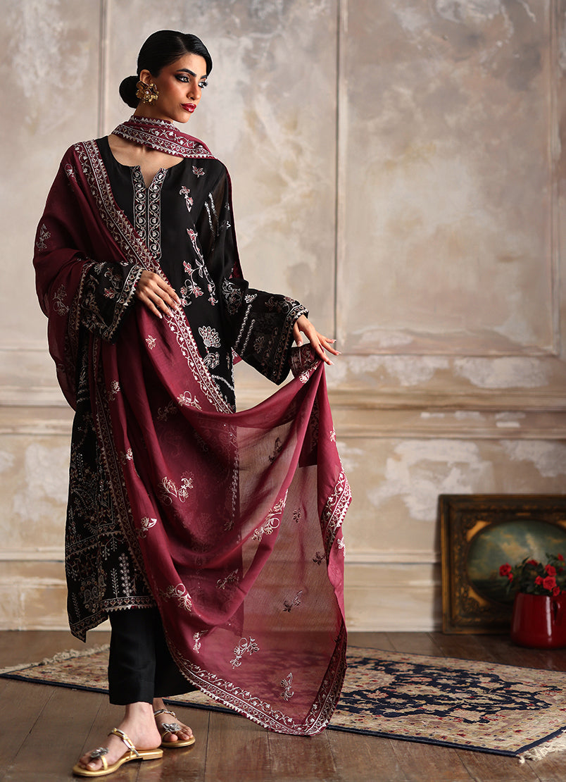 3 PC Embroidered Suit