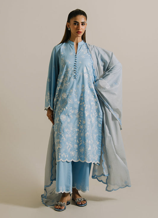 3PC Embroidered Suit