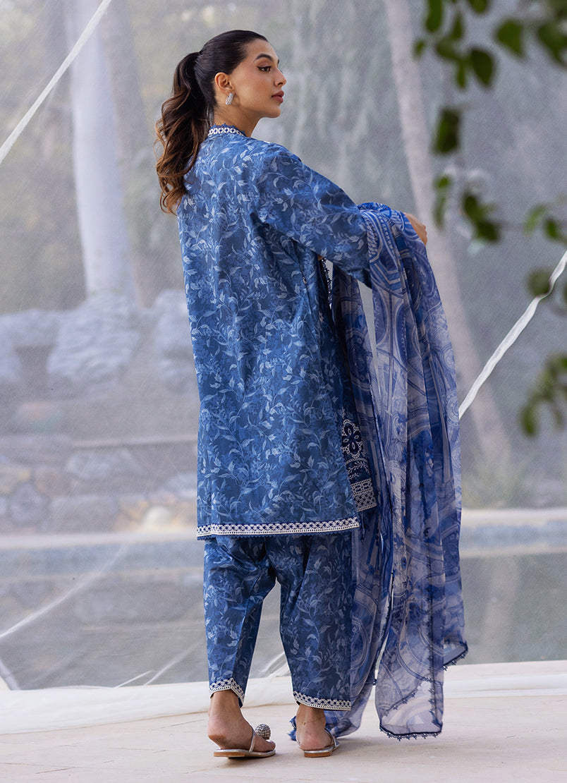 3 PC Embroidered Printed Suit