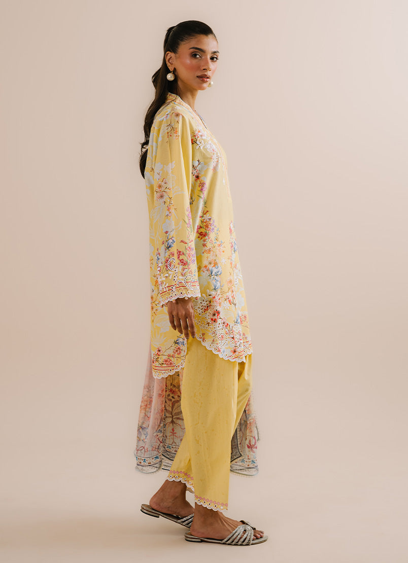 Printed Embroidered 3 PC Suit