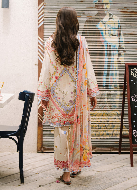 Printed Embroidered 3 PC Suit
