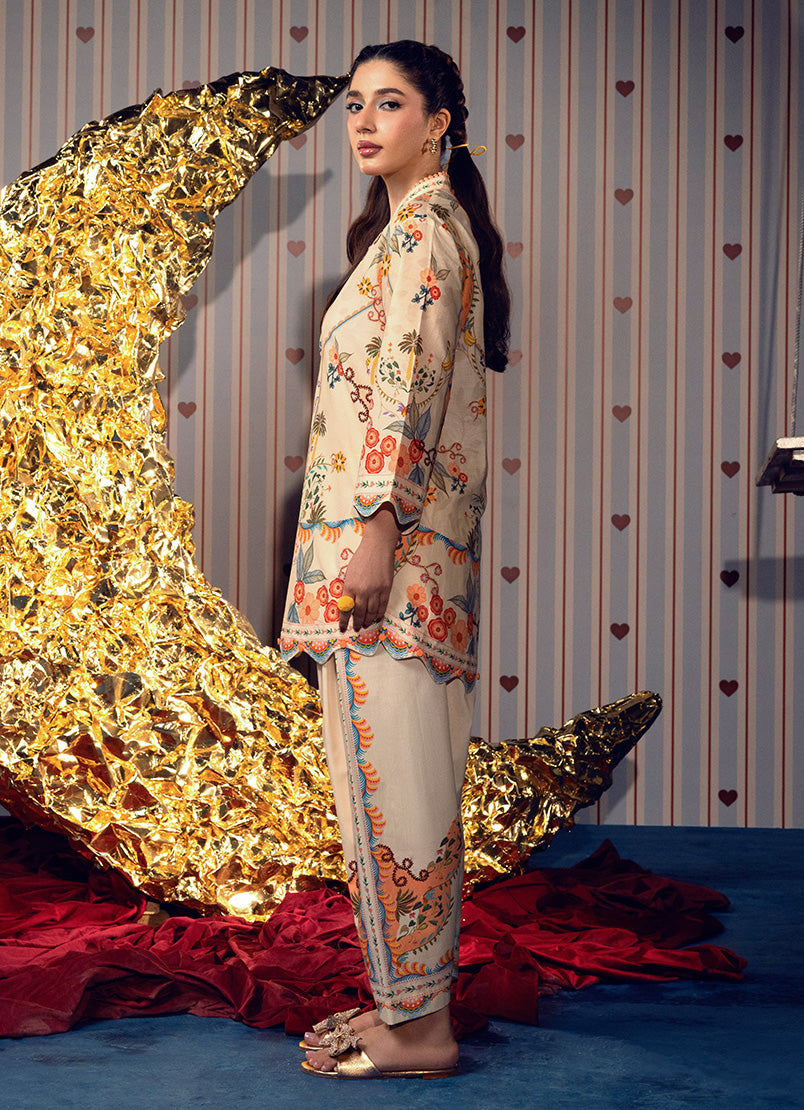 Printed Solid CO-ORD Set