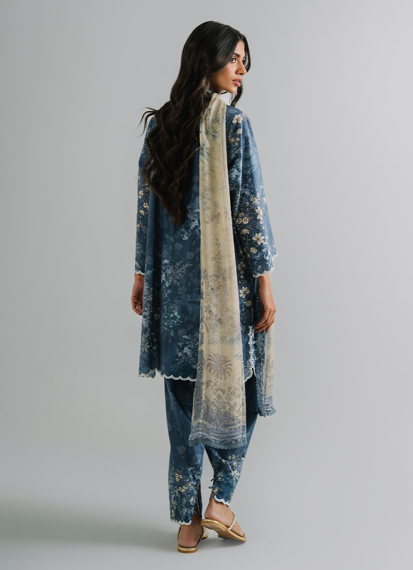 3 PC Embroidered Printed Suit