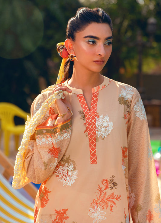 Printed Embroidered CO-ORD Set