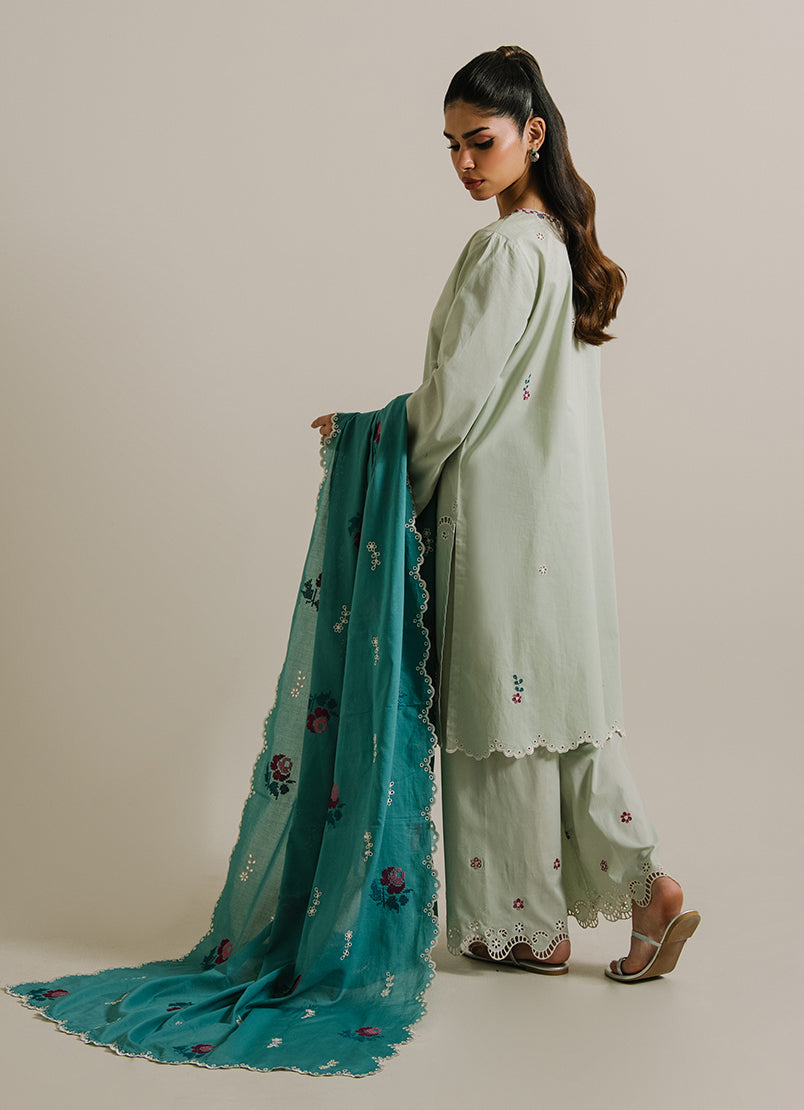 3PC Embroidered Suit