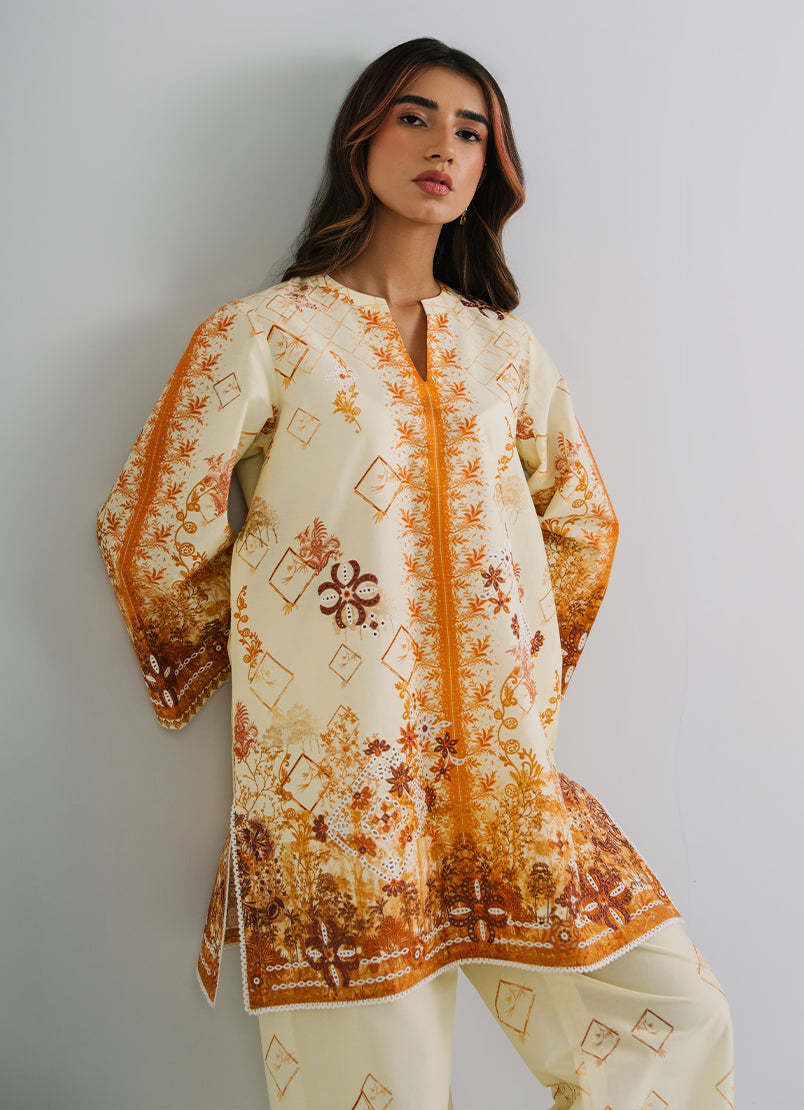 Printed Embroidered CO-ORD Set