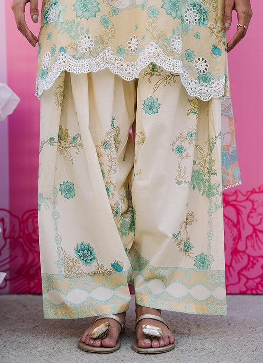 Printed Embroidered 3 PC Suit