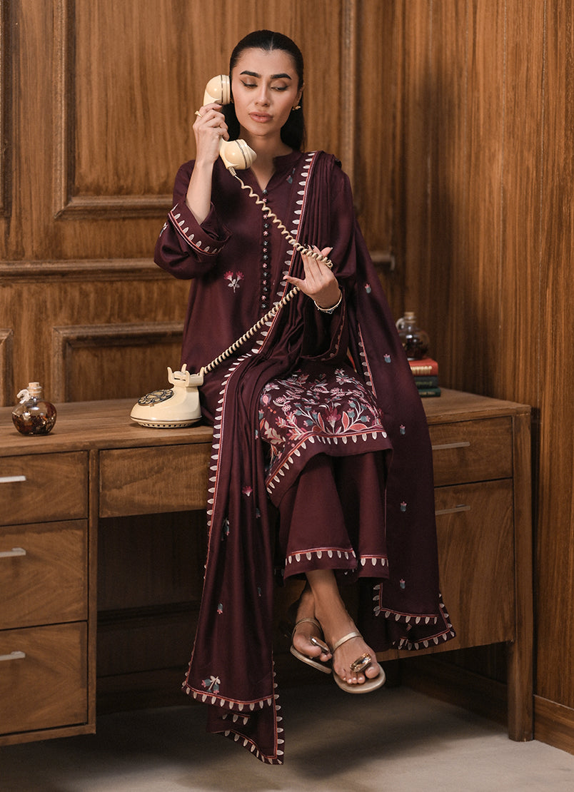 3 PC Embroidered Suit