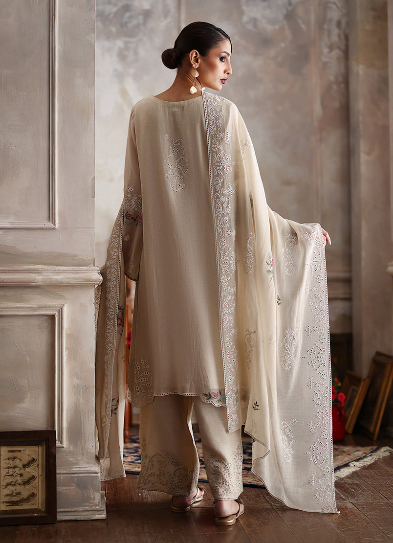 3PC Embroidered Suit