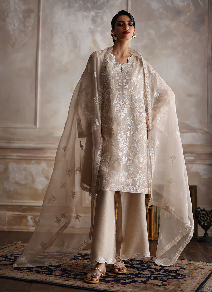 3PC Embroidered Suit