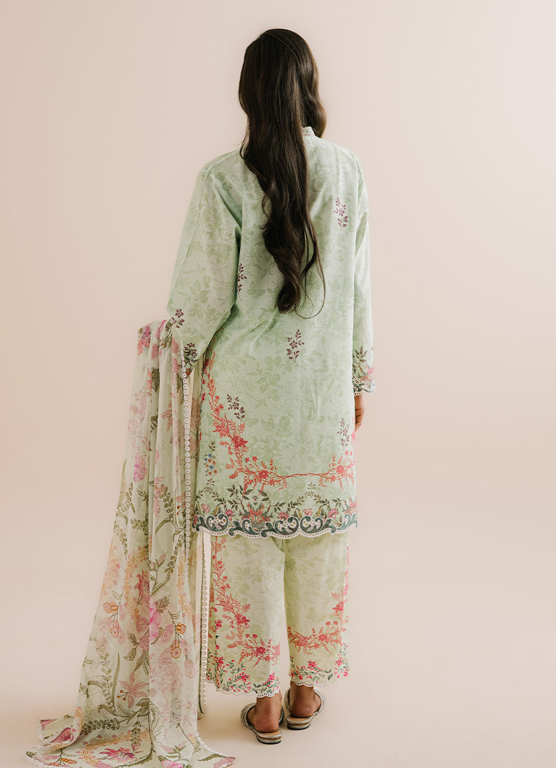 Printed Embroidered 3 PC Suit