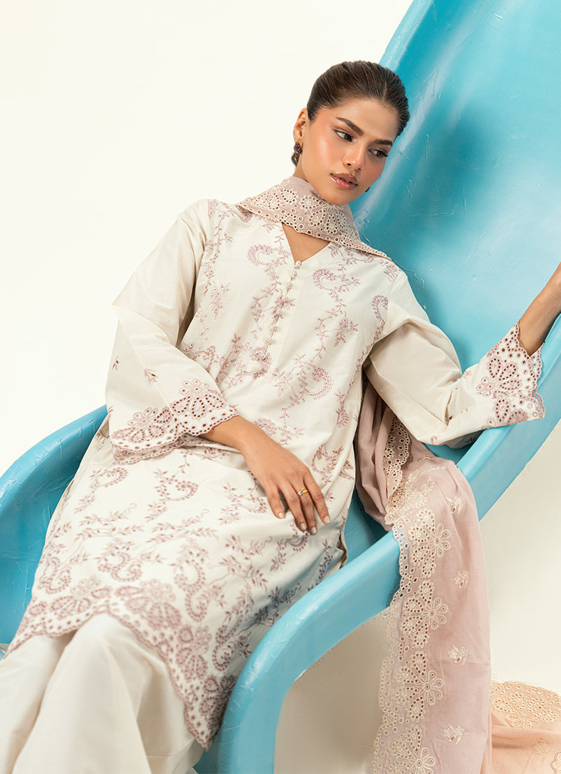 Embroidered 3 PC Suit