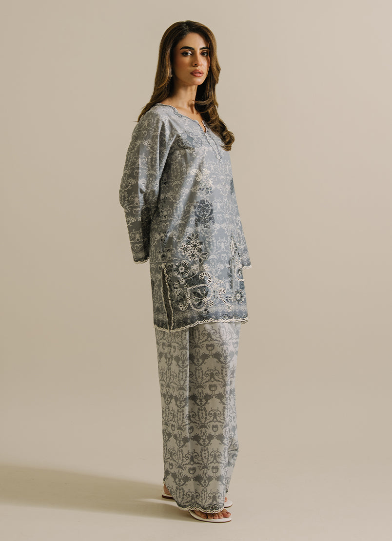 Printed Embroidered CO-ORD Set