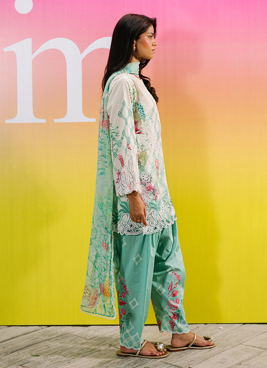 Printed Embroidered 3 PC Suit