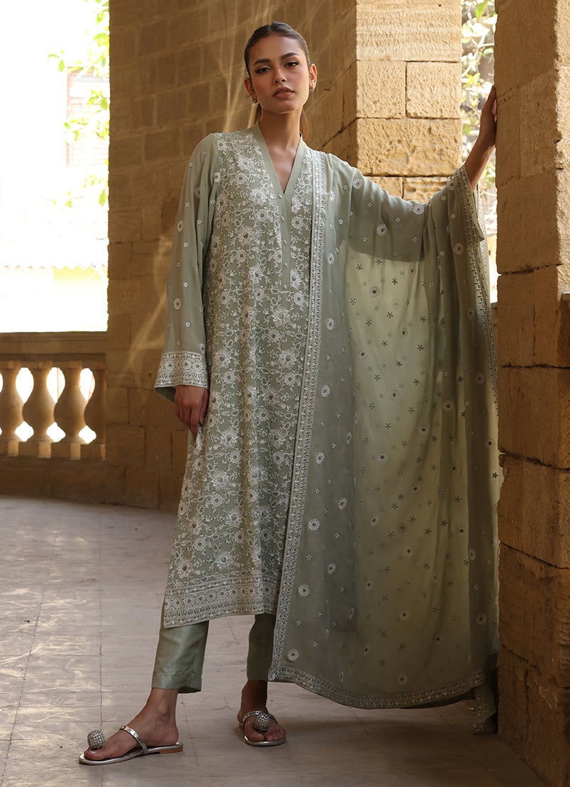 3 PC Embroidered Suit