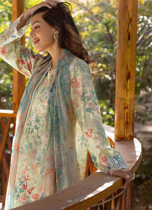 3 PC Embroidered Printed Suit