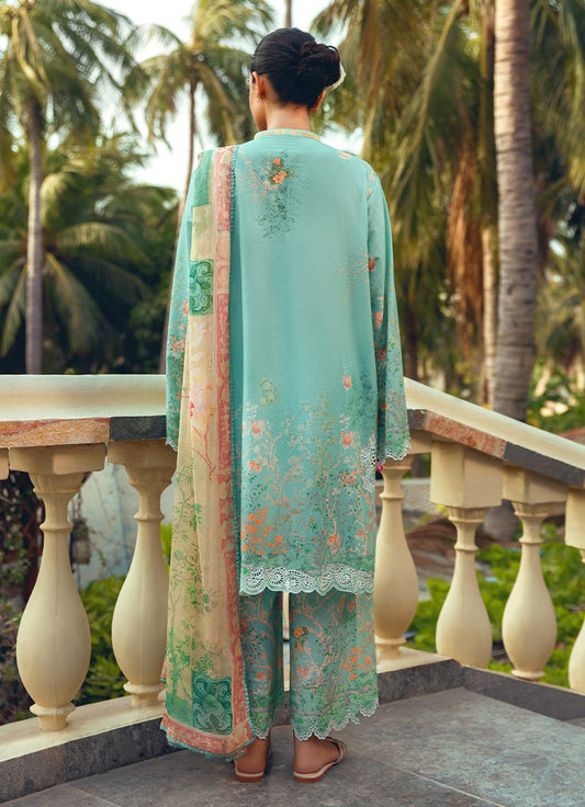 Printed Embroidered 3 PC