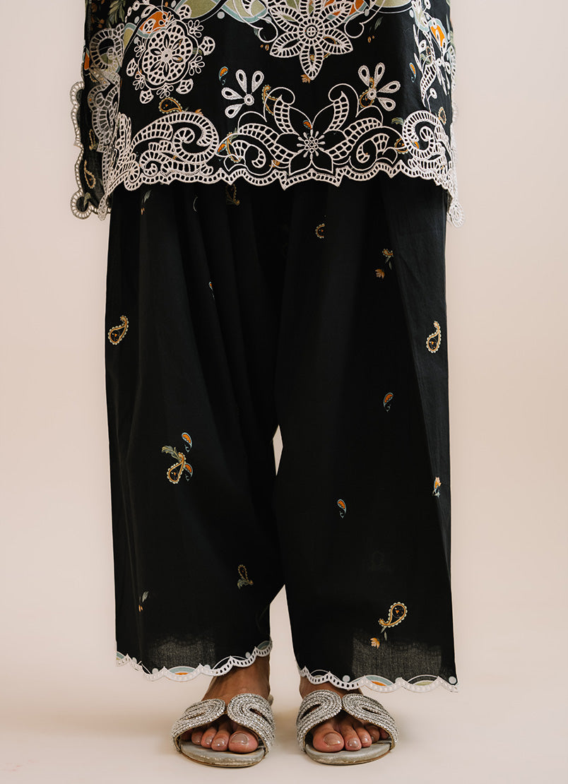 Printed Embroidered 3 PC Suit