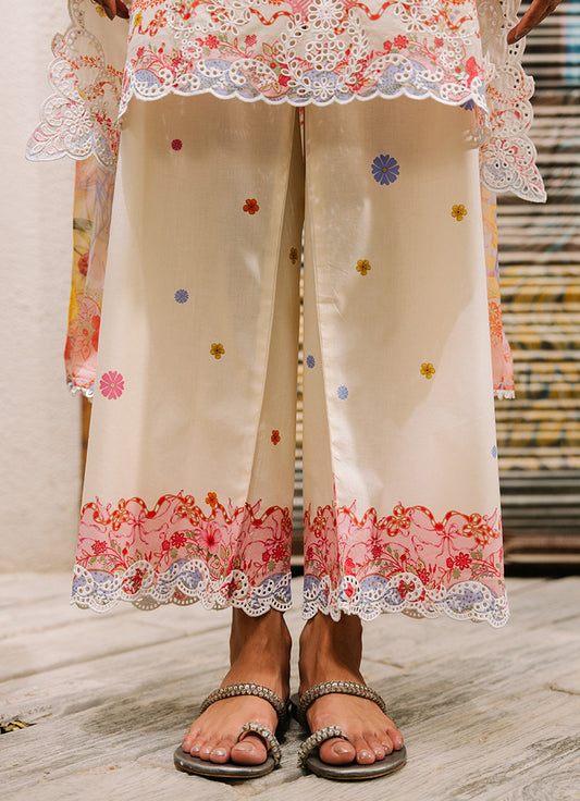 Printed Embroidered 3 PC Suit