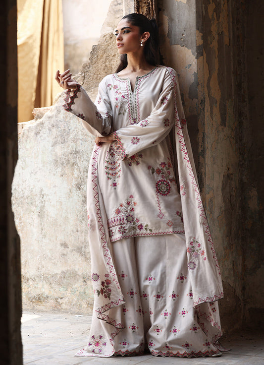 3 PC Saaz Gharara Set
