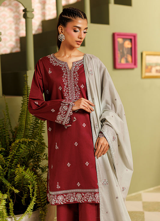 Embroidered 3 PC Suit