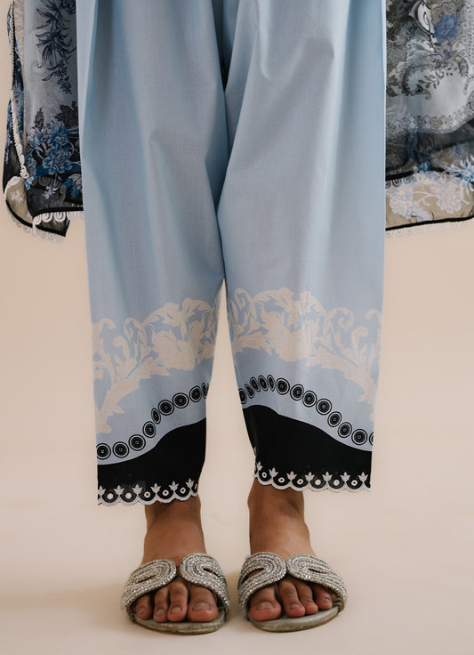 Printed Embroidered 3 PC Suit