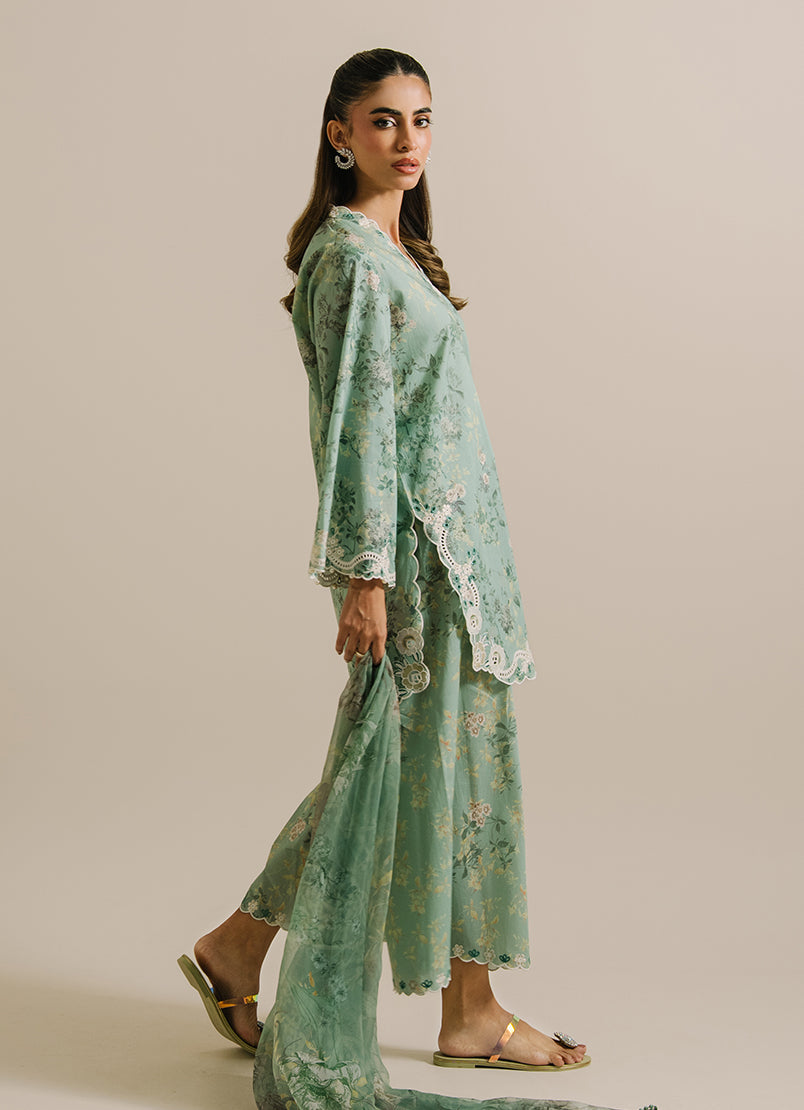 3 PC Printed Embroidered Suit