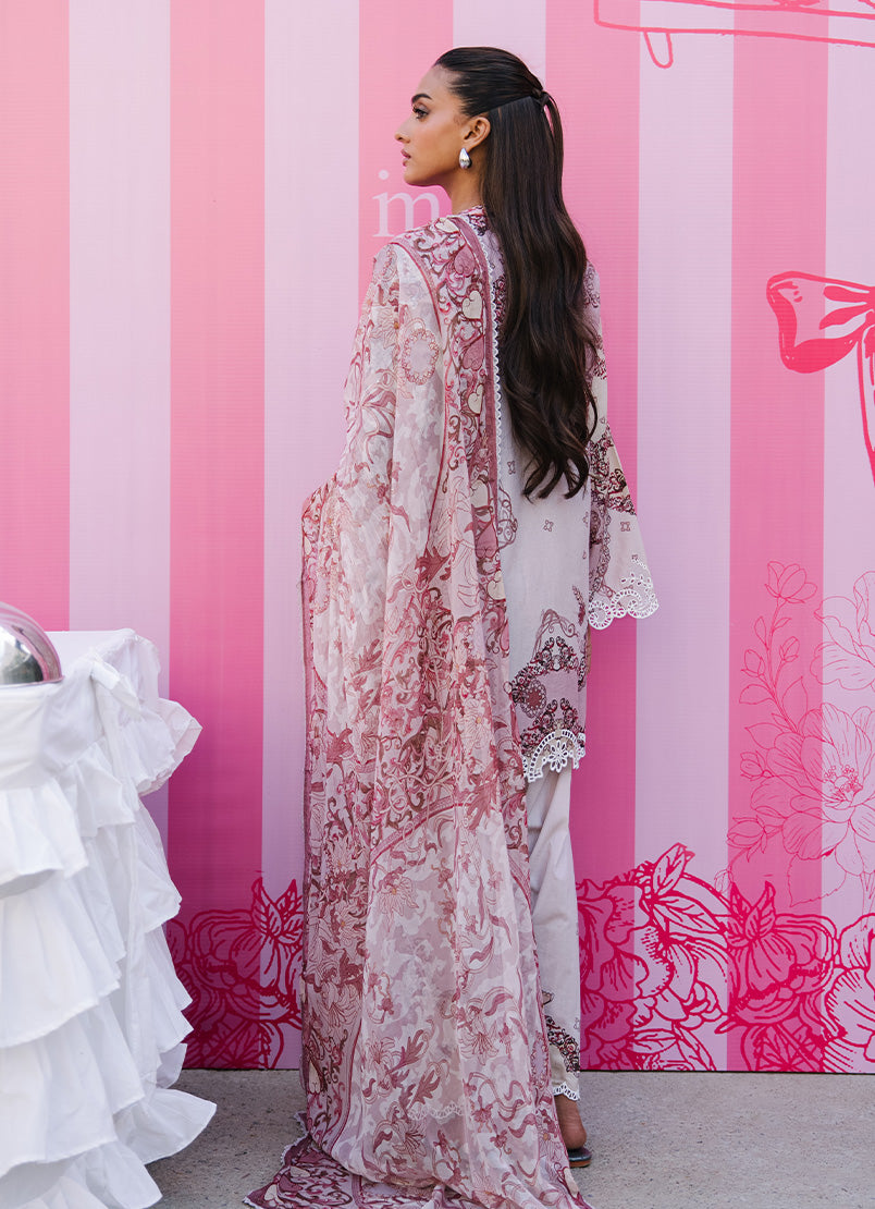 Printed Embroidered 3 PC Suit
