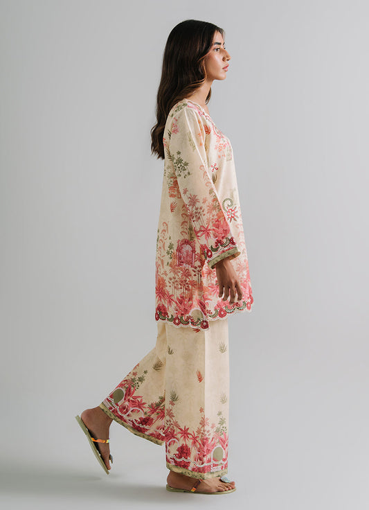 Printed Embroidered CO-ORD Set