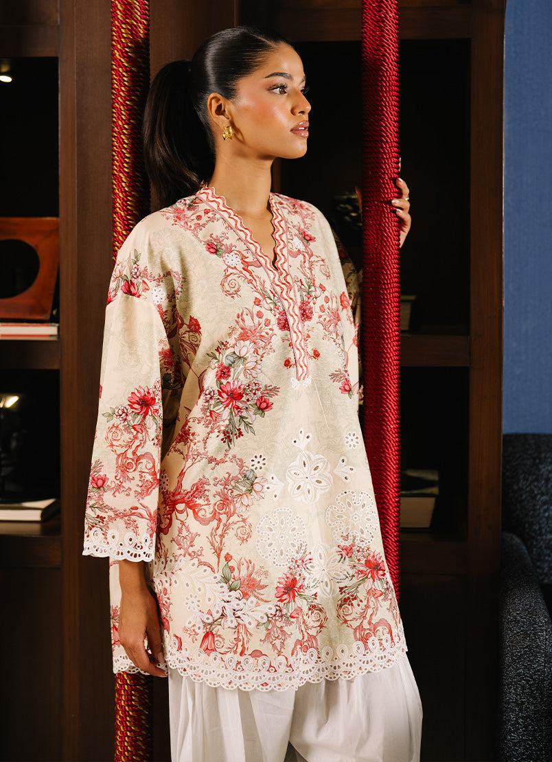 Printed Embroidered Kurta