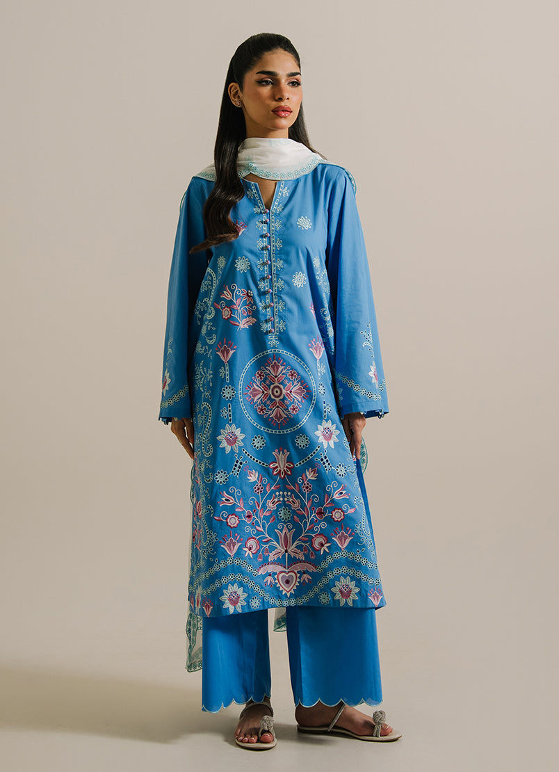 3PC Embroidered Suit