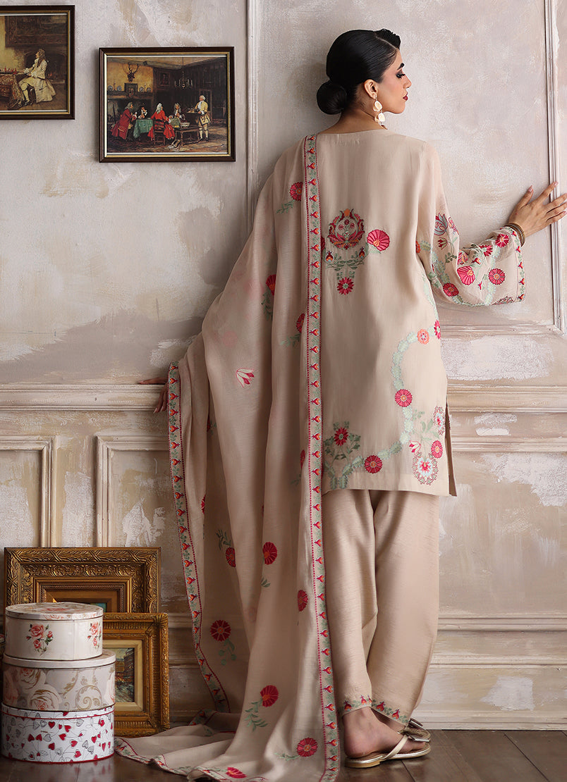 3PC Embroidered Suit