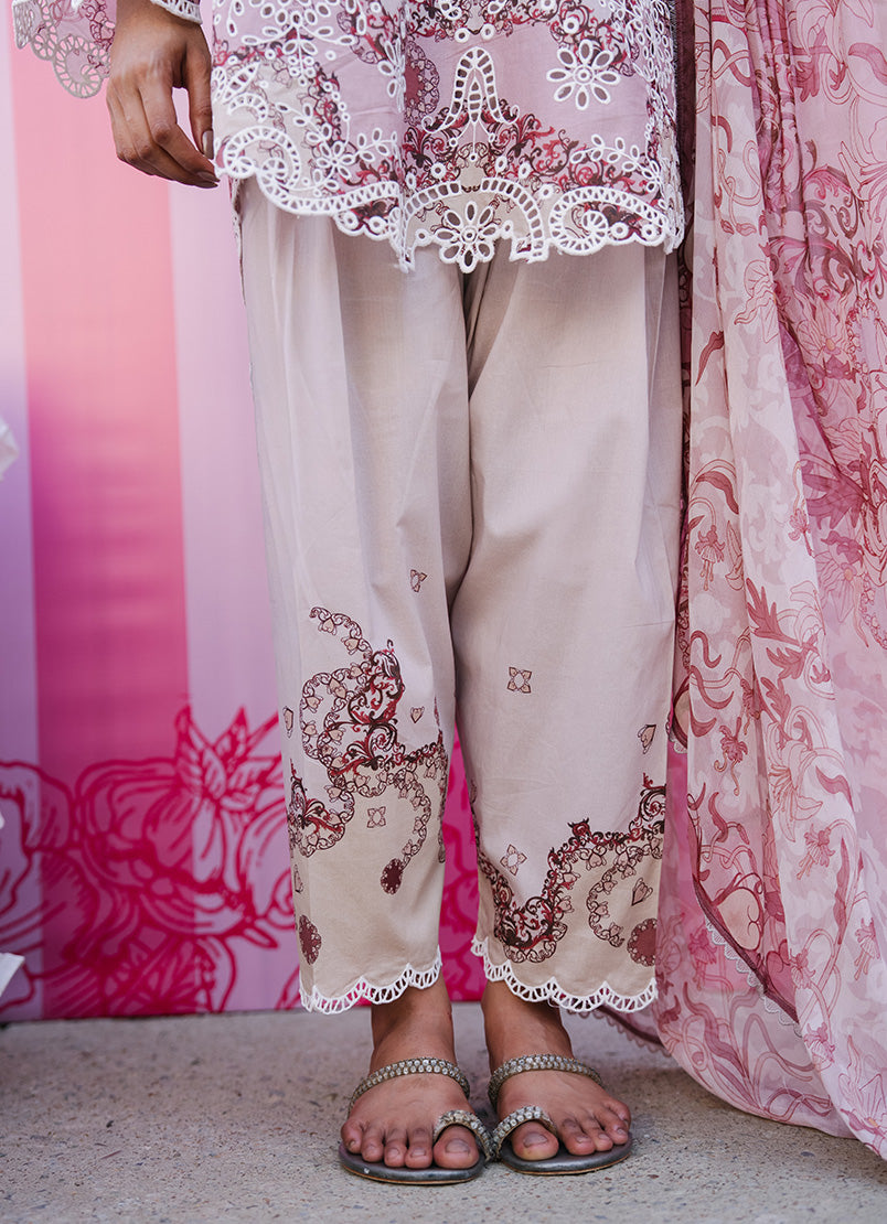 Printed Embroidered 3 PC Suit
