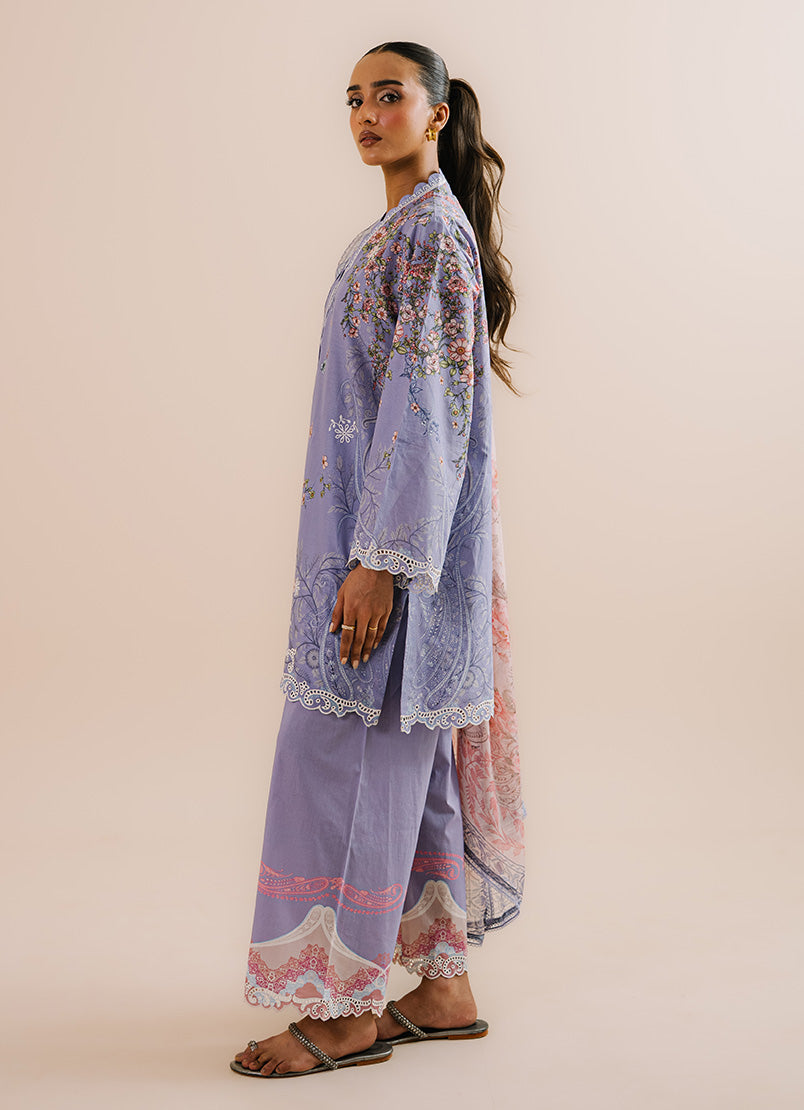 Printed Embroidered 3 PC Suit