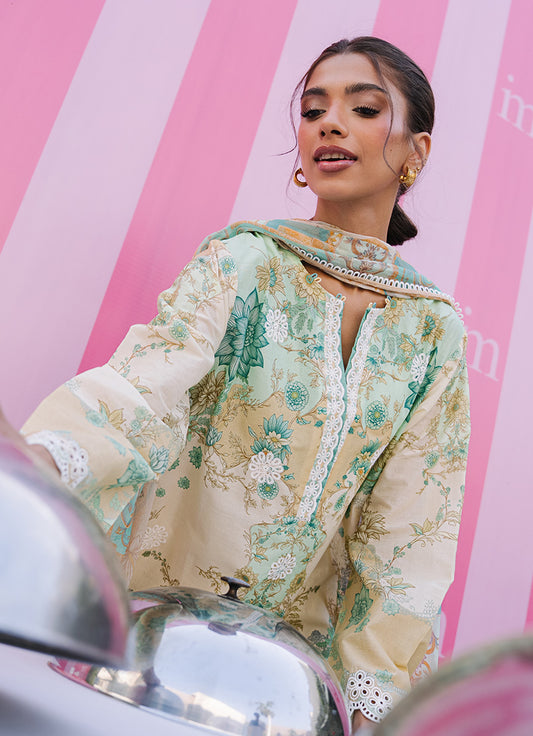 Printed Embroidered 3 PC Suit
