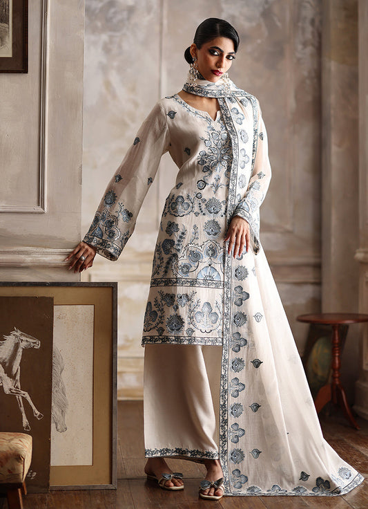 3PC Embroidered Suit
