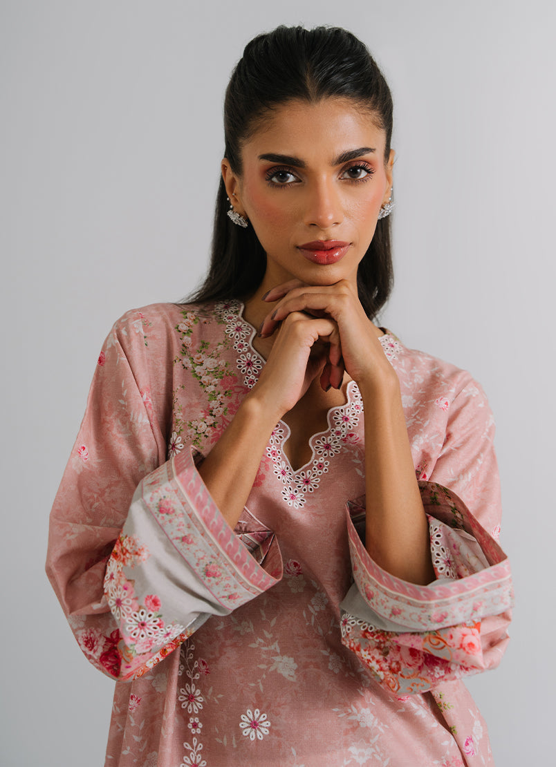 Printed Embroidered  Kurta
