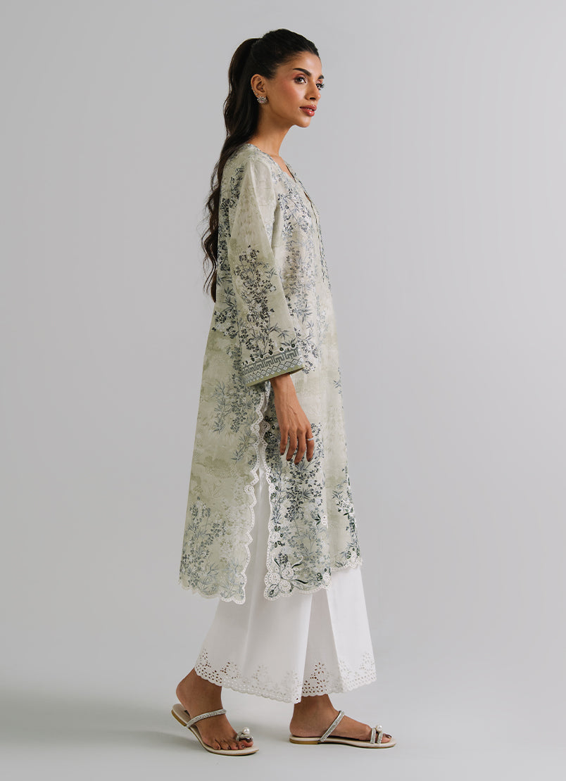 Printed Embroidered Kurta