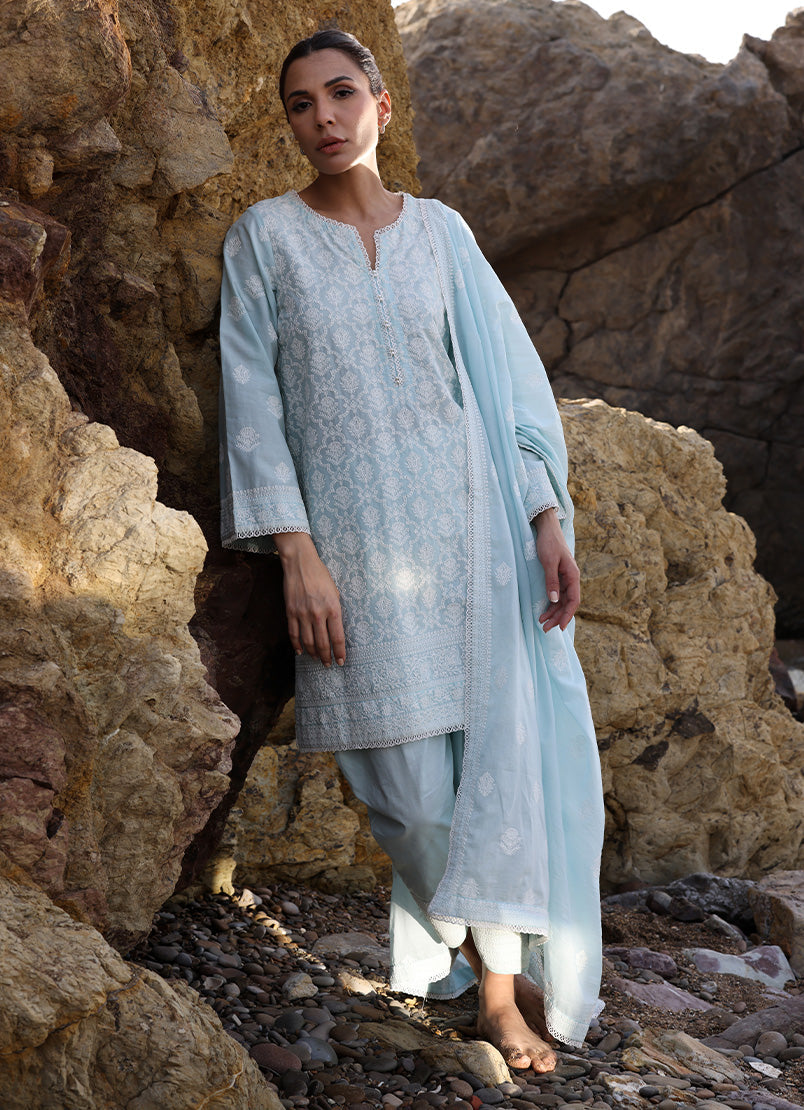 3 PC Embroidered Suit