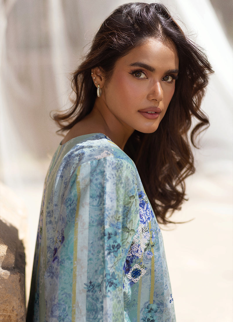 3 PC Embroidered Printed Suit