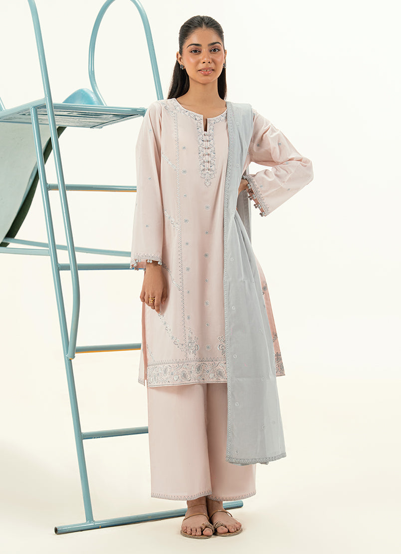 Embroidered 3 PC Suit