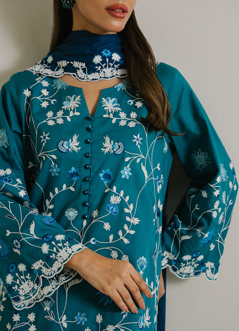 3PC Embroidered Suit