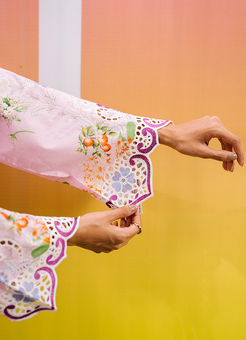 Printed Embroidered 3 PC Suit
