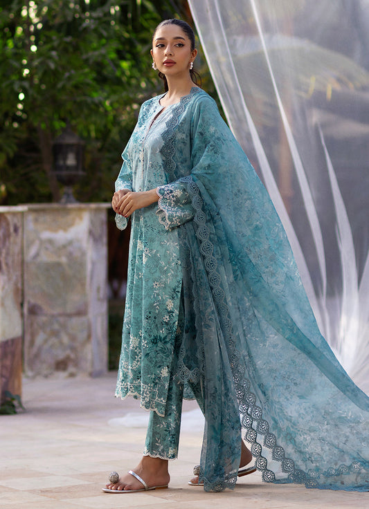 3 PC Embroidered Printed Suit