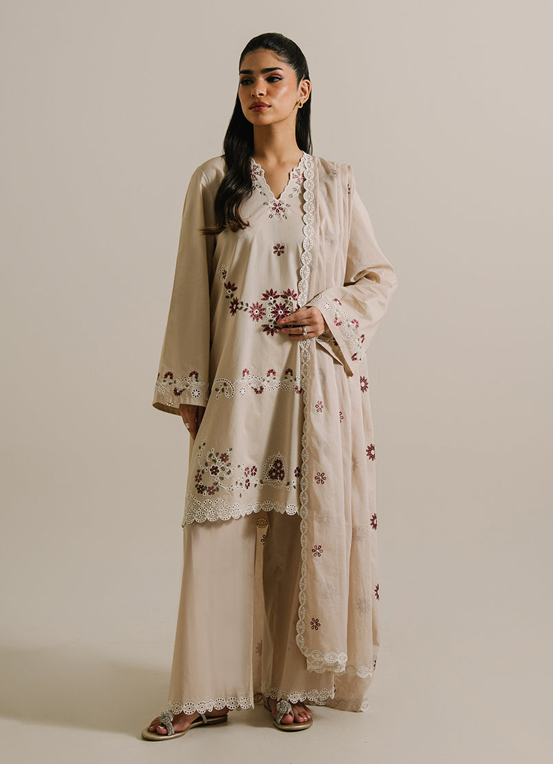 3PC Embroidered Suit