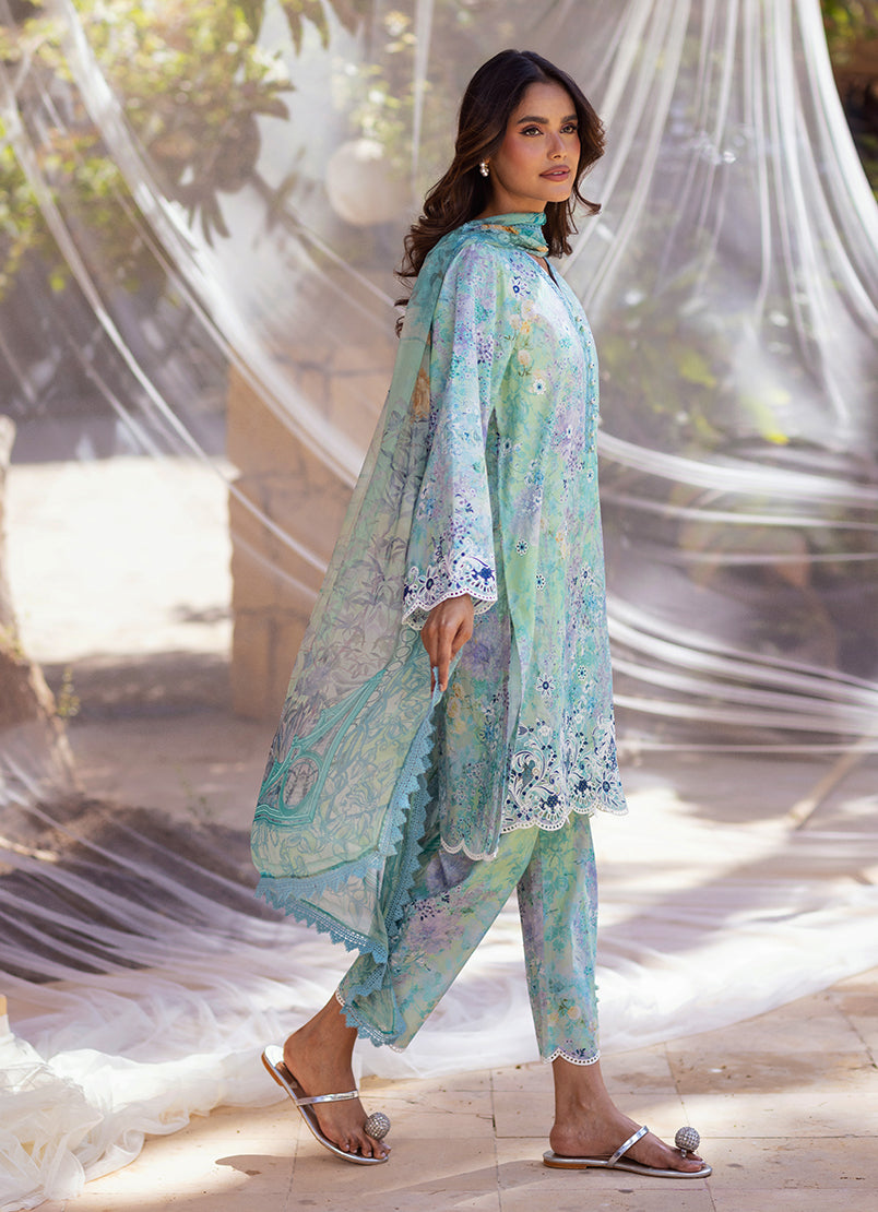 3 PC Embroidered Printed Suit