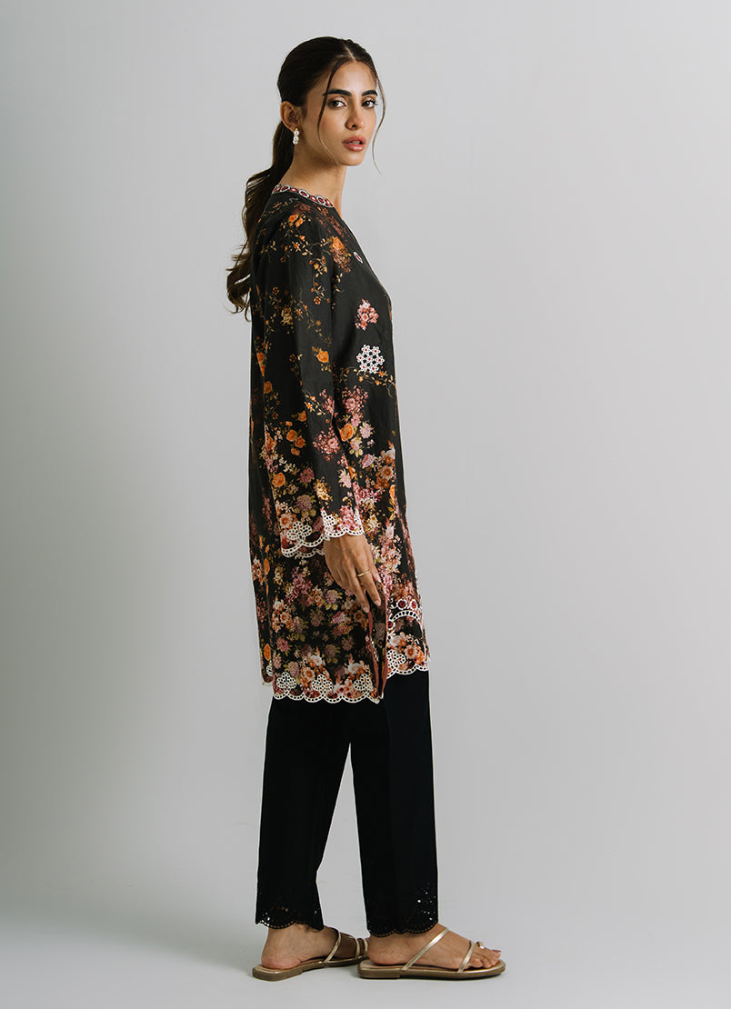Printed and Embroidered Kurta