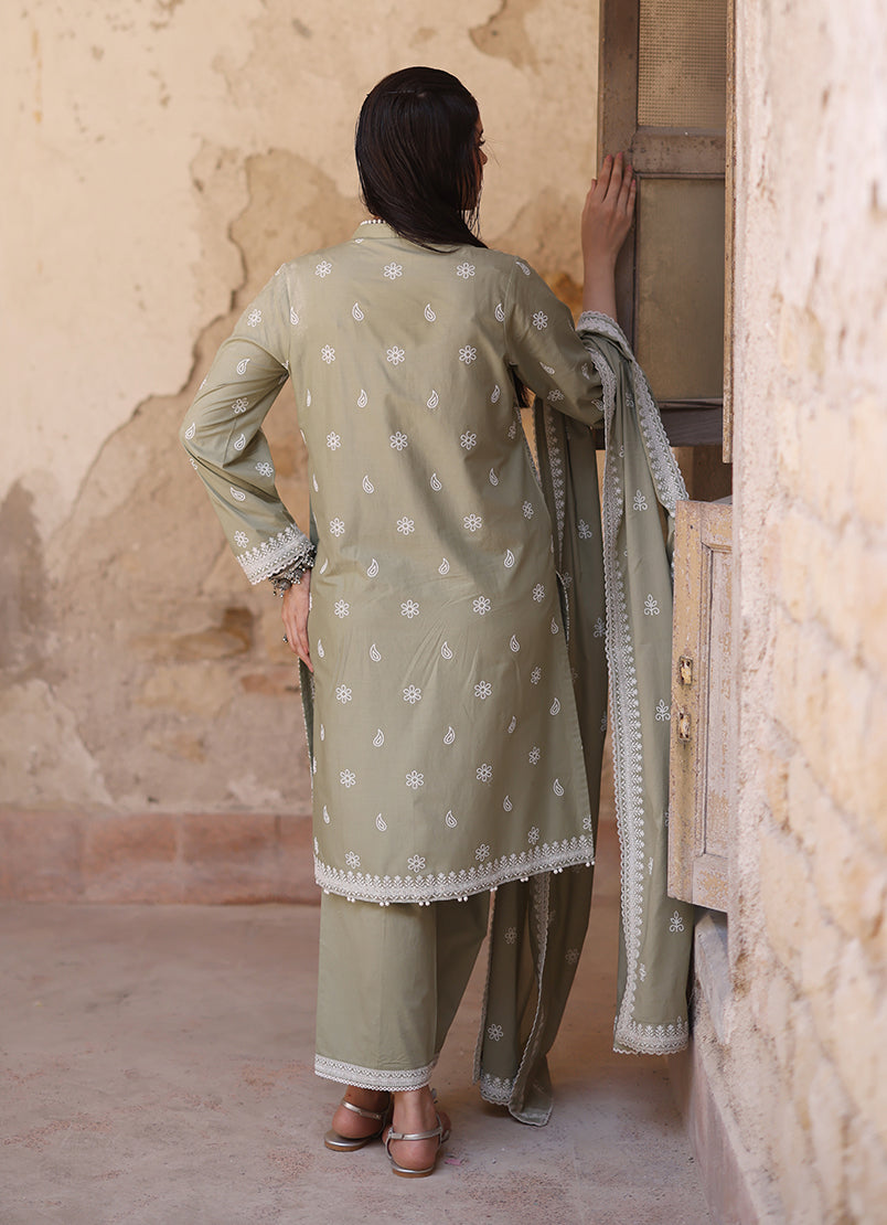 3 PC Embroidered Suit