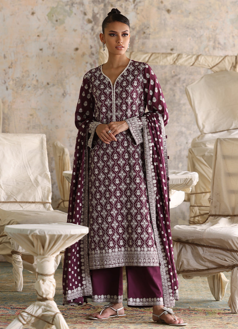 3 PC Embroidered Suit