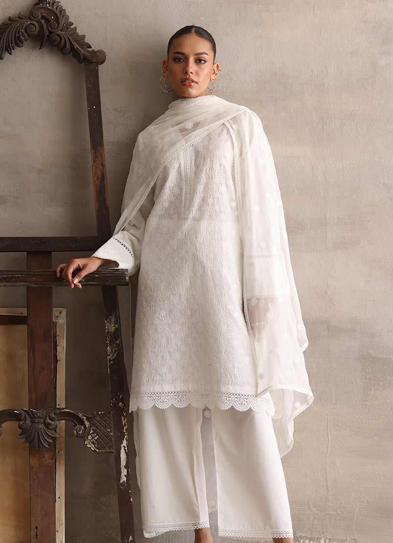 Embroidered  Lace Dupatta